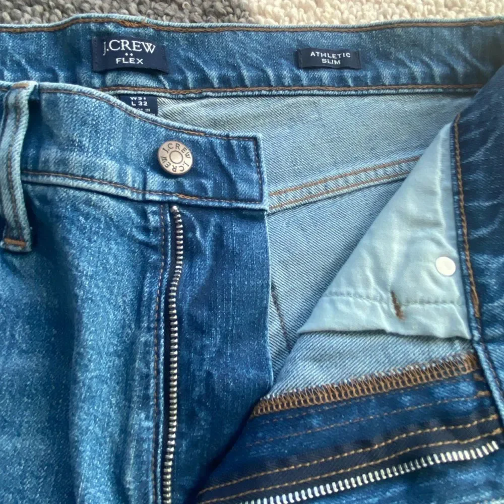 NEW J. Crew 31 Men's Athletic Slim-fit Jean in Signature Flex - Picture 6 of 8